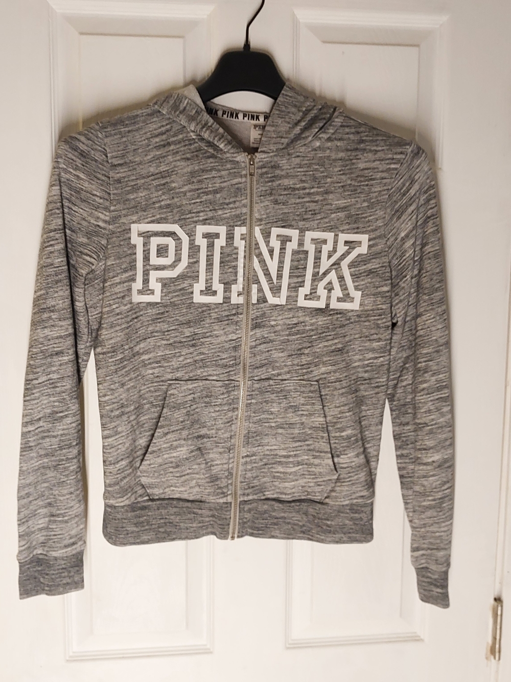 Victoria's Secret PINK Heather Gray Zip-Up Hoodie Jacket